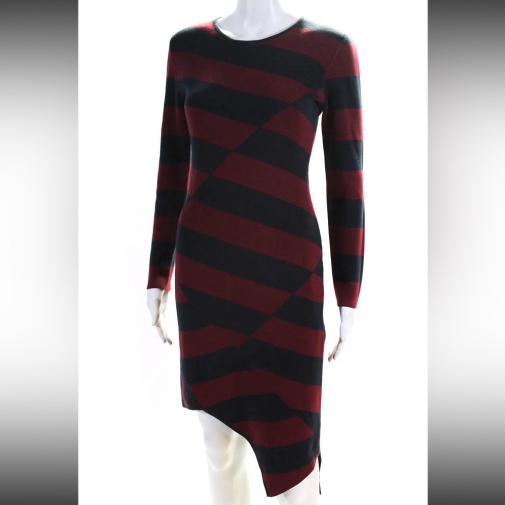 Slate & Willow Womens Striped Asymmetric Hem Dress Size 4 - Picture 2 of 5